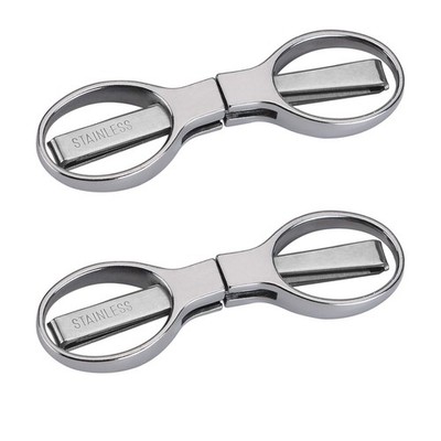 2Pcs Folding Scissors,Portable Stainless Steel Telescopic Cutter, Safety Fold...