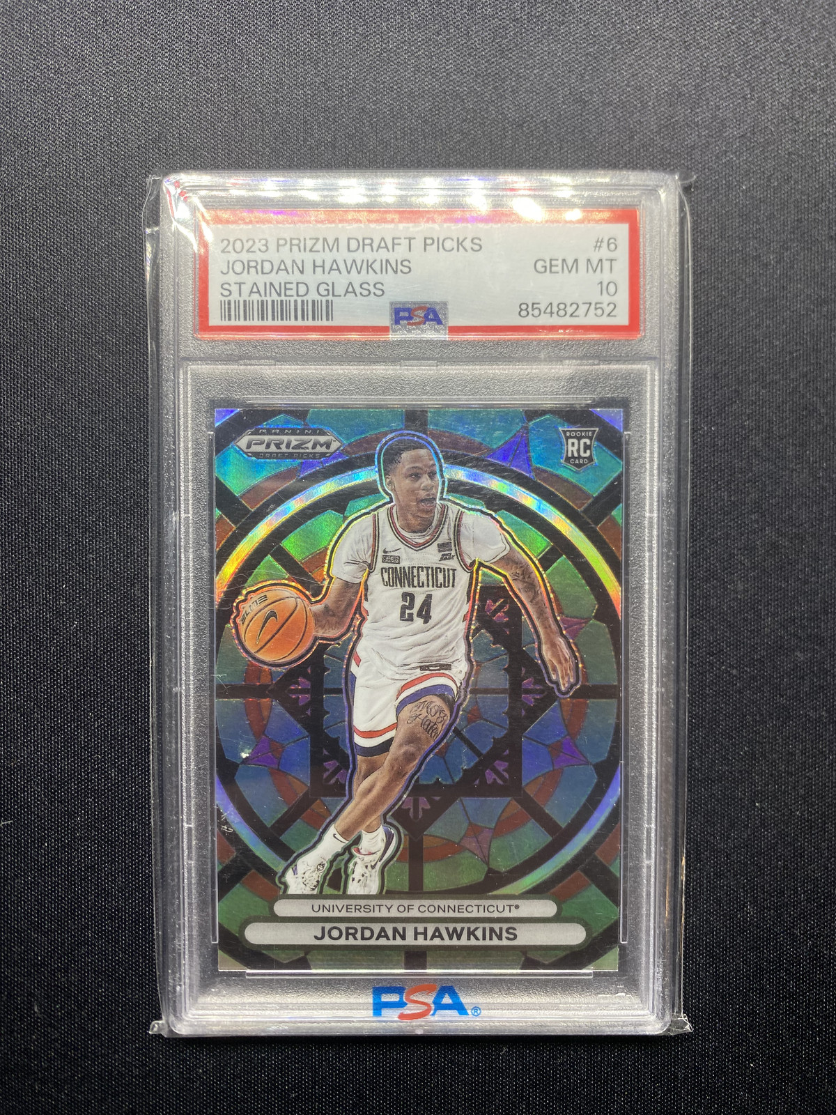 2023 Prizm Draft Picks Jordan Hawkins Stained Glass Gem MT 10 CASE HIT RC UCON