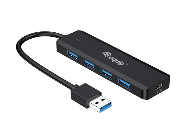 Equip 128959 Equip 4-Port Usb3.2-Hub->4Xusb3.2 Mit USB-C Adap.5Gbps Schwa-image