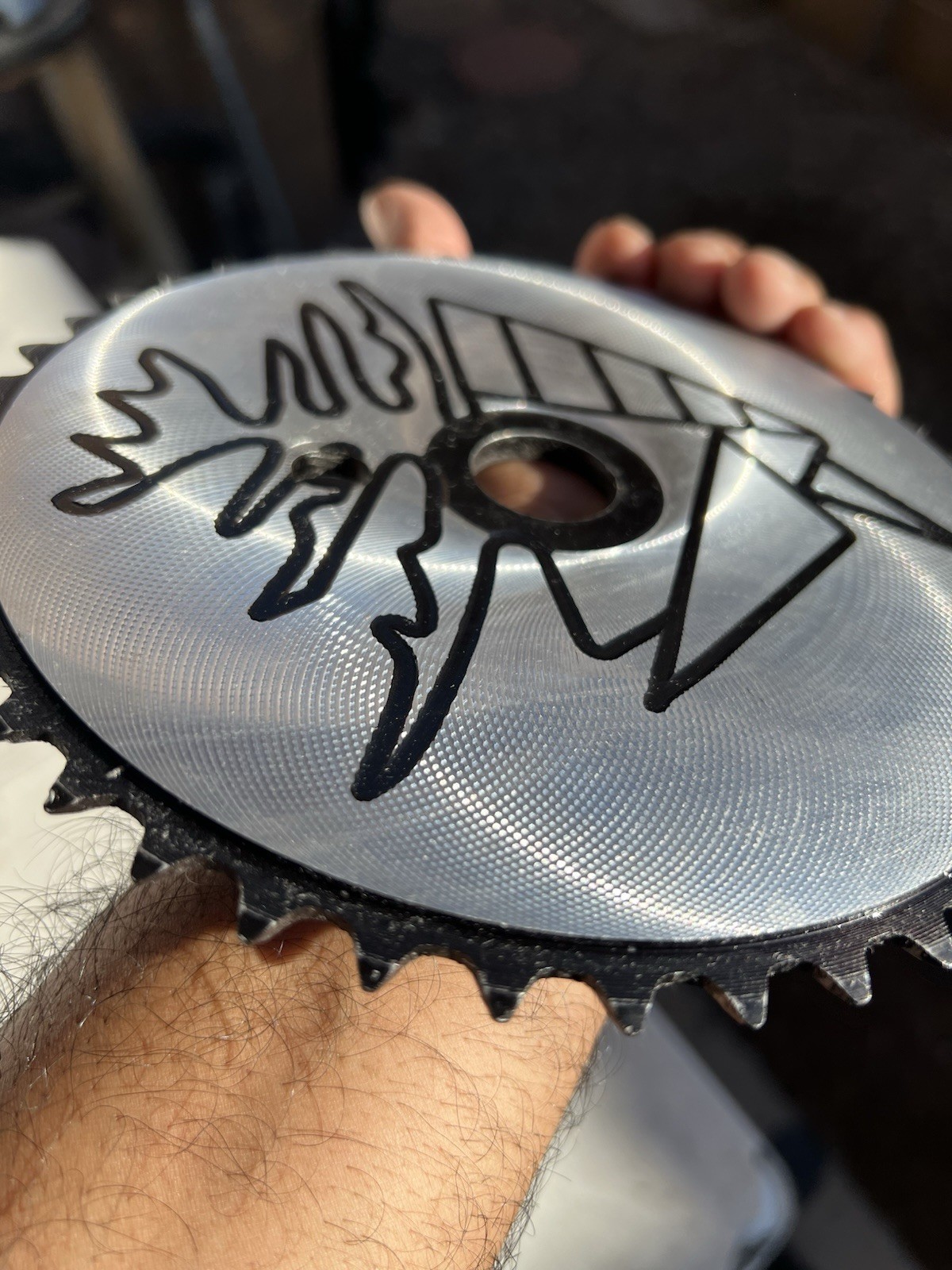 Fishbone FLY DISC 44T Chain Wheel 7075 Aluminum Alloy BMX FISHBONE LOGO