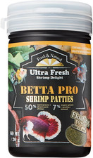Ultra Fresh Betta Fish Food, Betta Pro Shrimp Patties, 50 Sword Prawns  Akiami
