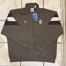 Adidas Originals Real Madrid Track Top Jacket Charcoal Grey Men’s Size XL JI9479