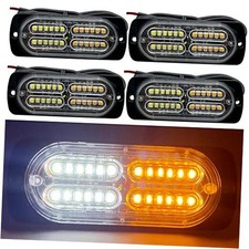 12-24V 24-LED Super Bright LED Emergency Strobe Lights Warning for White Amber