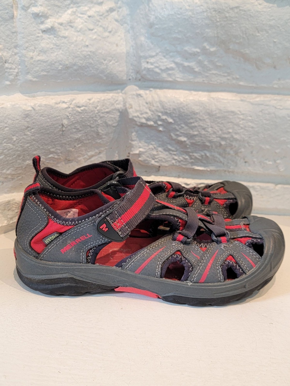 Merrell Hydro Hiker sandali da passeggio grigio rosso ragazzo ragazzo taglia 3M