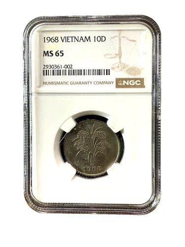 1968 Vietnam 10 Dong NGC MS65