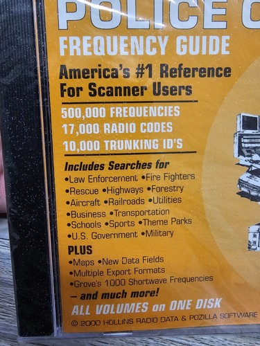 Radioshack Poilce Call Frequency Guide Cd Rom Sealed Second Edition - Picture 3 of 4