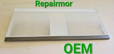 DA97-21902L OEM Samsung Refrigerator Vegetable Drawer Glass Shelf RF23BB8600QL