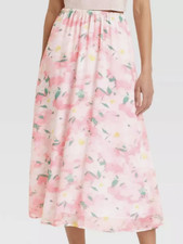 NEW A New Day Women's Sheer Maxi A-Line Skirt Floral Size Small