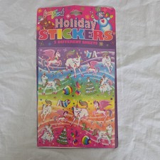 Vintage Lisa Frank Sealed Holiday Markie Unicorn And Pegasus Stickers Pack