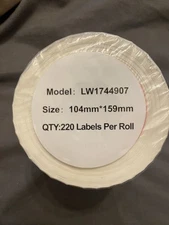 Thermal Shipping Labels-Size 4x6” 220 Per roll High Quality Adhesive single roll