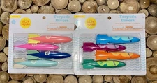 Torpedo Divers-Diving Sticks 2 packs 4 ea -Total of 8-NWT Sealed Sun Squad GIFT!