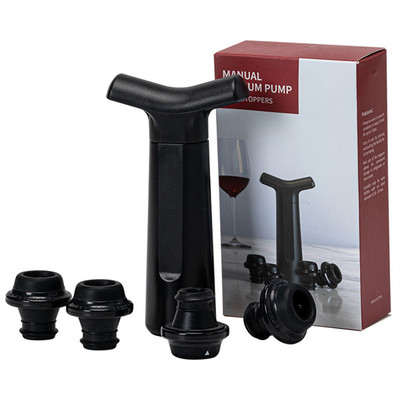 Innovatives Wine Saver System inklusive intelligenter Vakuumpumpe und 4 Stopfen