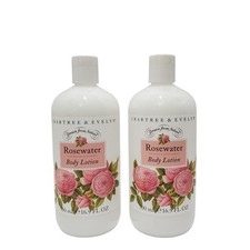 Lot of 2 Crabtree Evelyn Rosewater Body Lotion 16.9 Oz 500 mL Bo