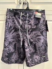 Speedo Swim Trunks Shorts Mens SMALL UPF 50 Comfort Stretch Mesh Lined MACYS NEW