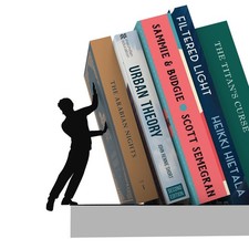 Book Ends to Hold Books Heavy Duty - Metal Bookends for Shelves Desk or count...