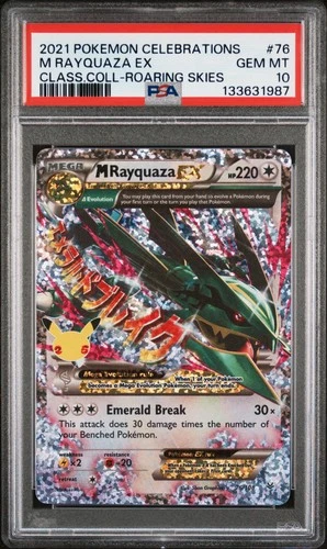2021 POKEMON CELEBRATIONS CLASSIC COLL #76 M RAYQUAZA EX PSA 10