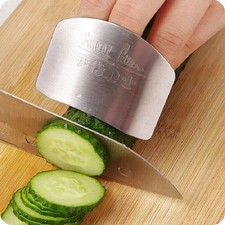 Knife Finger Guard Protector Stainless Steel Metal Safe Shield Cut Chop Slice UK