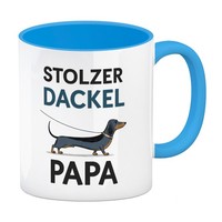 Stolzer Dackel Papa Kaffeebecher In Hellblau