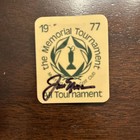 JACK NICKLAUS AUTOGRAPHED 1977 The Memorial TOURNAMENT BADGE TICKET — photo 1
