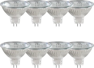 8er-Set MR16 GU5.3 20 W 12 V Halogen-Spotlights, Dimmbar, 2700 K Warmweiß, 36°