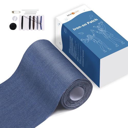 Patches - 60pcs Iron On - Blue Denim for Jeans & Clothing Repair