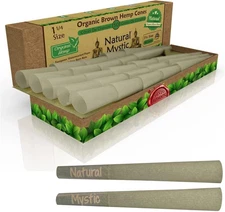 RAW Cones Black 1-1/4 Size | 50 Pack | Natural Pre Rolled Rolling Paper