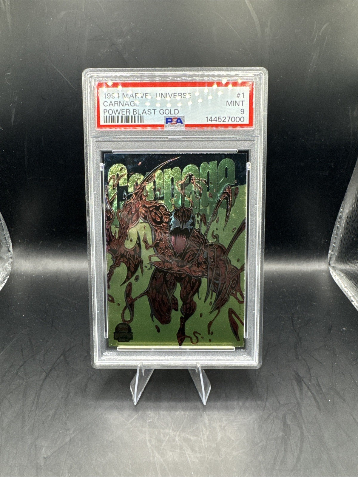 Marvel Universe 1994 | Carnage #1 ~ Power Blast Gold - PSA 9