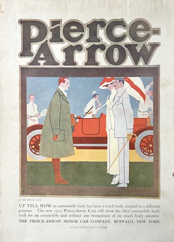 1911 Ad (10 X 14 inches) Pierce Arrow Louis Fancher Art