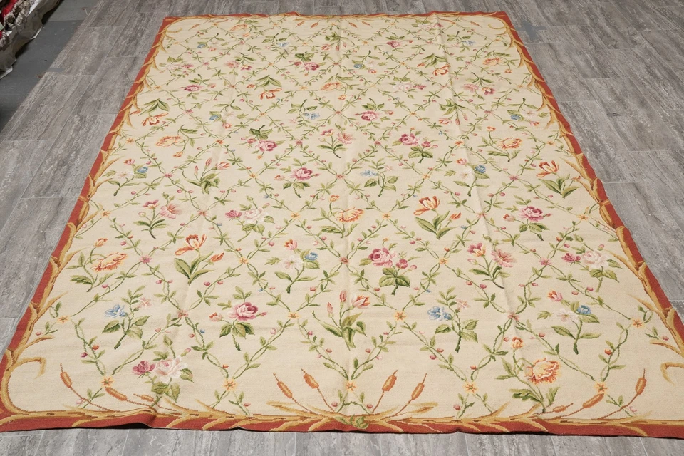 6 x 8.8 French Floral Needle Point Rug #F-4438 - Image 3 of 4