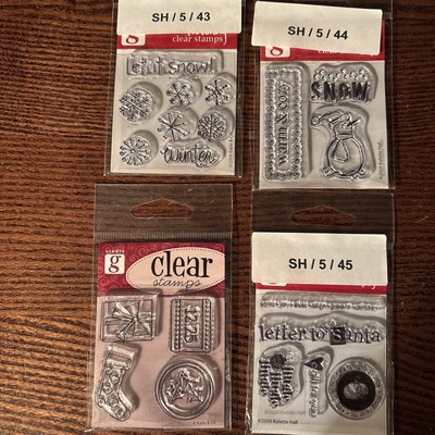 Studio G Clear Stamps. Unmounted. Christmas Theme. Lot Of 4. Brand New.