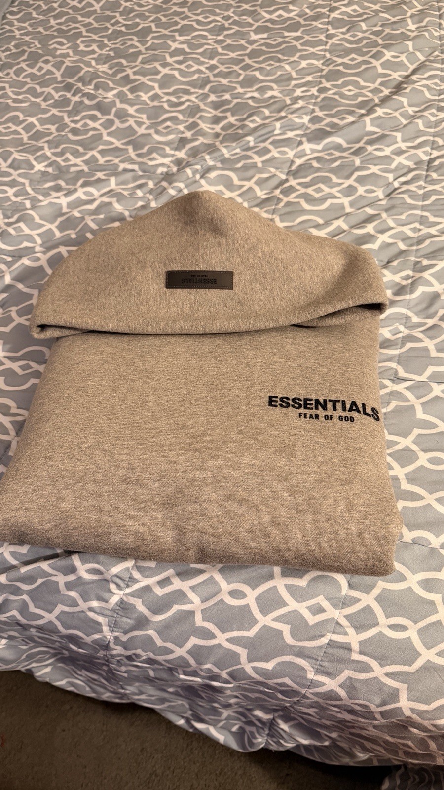 Essentials Fear of God Men's Pullover Hoodie Dark Oatmeal Fleece M 192BT212113F thumbnail 4