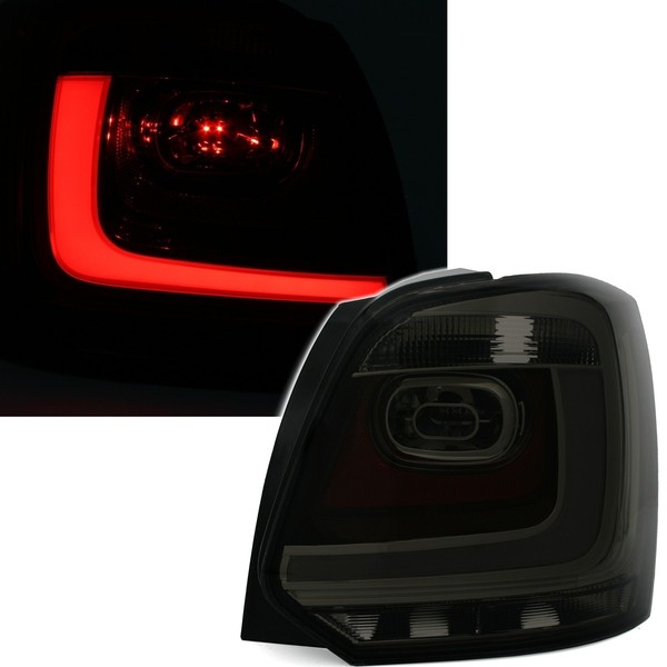 LED Lightbar RüCkleuchten Set In Smoke FüR VW Polo 6R 2009-2014 Heckleuchten-image