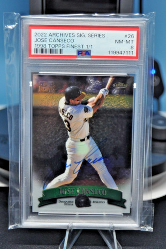 2022 Archives Sig Series Jose Canseco 1998 Finest Auto Autograph 1/1