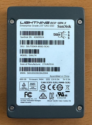 SanDisk 800GB Lightning Eco Gen II 2.5'' SAS SSD SDLTODKR-800G-5CA1