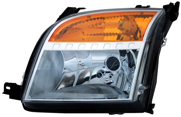 Scheinwerfer Links FüR Ford Fusion JU 2005- Blinker Gelb + LWR Motor H4 Halogen-image