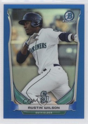 2014 Bowman Chrome Prospects Blue Refractor 90/250 Austin Wilson #BCP28 1u7