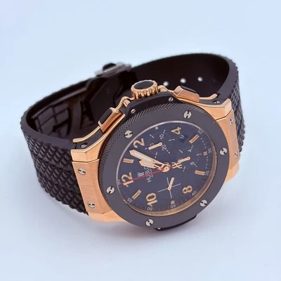 HUBLOT BIG BANG 44 HERREN UHR 44MM 301.PB.131.RX TOP ZUSTAND MIT KAUTSCHUK BAND - Bild 1 von 4
