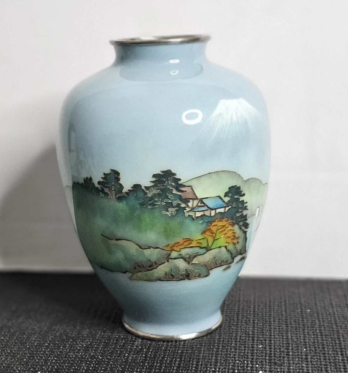 古董原版银色日本古董花瓶| eBay