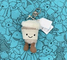 Jellycat Coffee To Go Plush Keychain Bag Charm Cute Amuseables Toy Gift