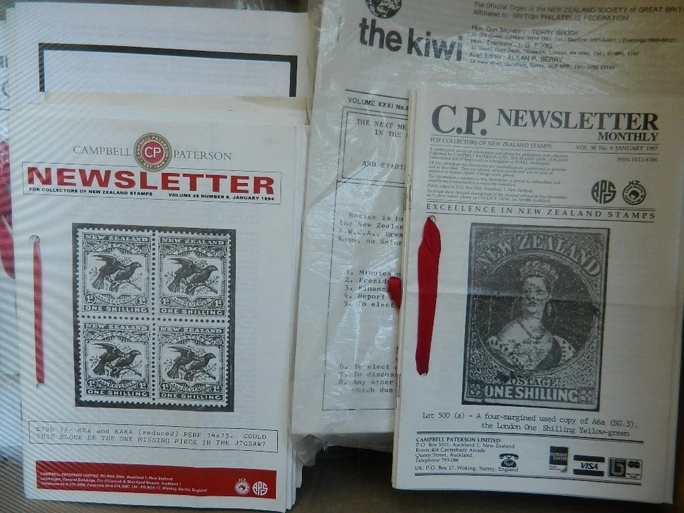 NEW ZEALAND PHILATELIC NEWSLETTERS ETC. IN 12KG BOX 1980s/1990s (Our ref. GANZ) - Image 2 of 4
