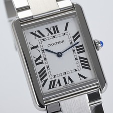 Cartier Tank Solo Large 3169 White Roman Dial 27mm Steel Quartz Watch + Box 6