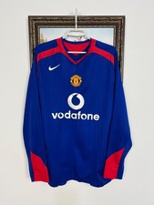 Manchester United Away football shirt 2005 Soccer Nike Long Sleeve Jersey Size L