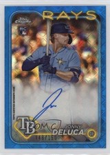 2024 Chrome Logofractor Edition MLB Refractor Blue /150 Jonny Deluca Auto 0bg8