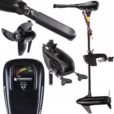 POWERMAT Elektro Aussenborder 12V 750W Bootsmotor Außenbordmotor Elektrobootsmotor 65H