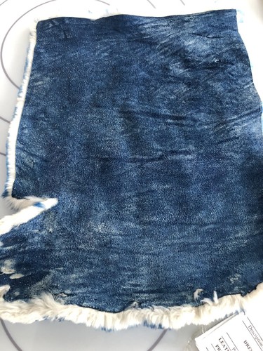 9x11 Dyed Blue Sheared Beaver FUR Skin piece for Craft Soft American stars - Picture 2 of 4