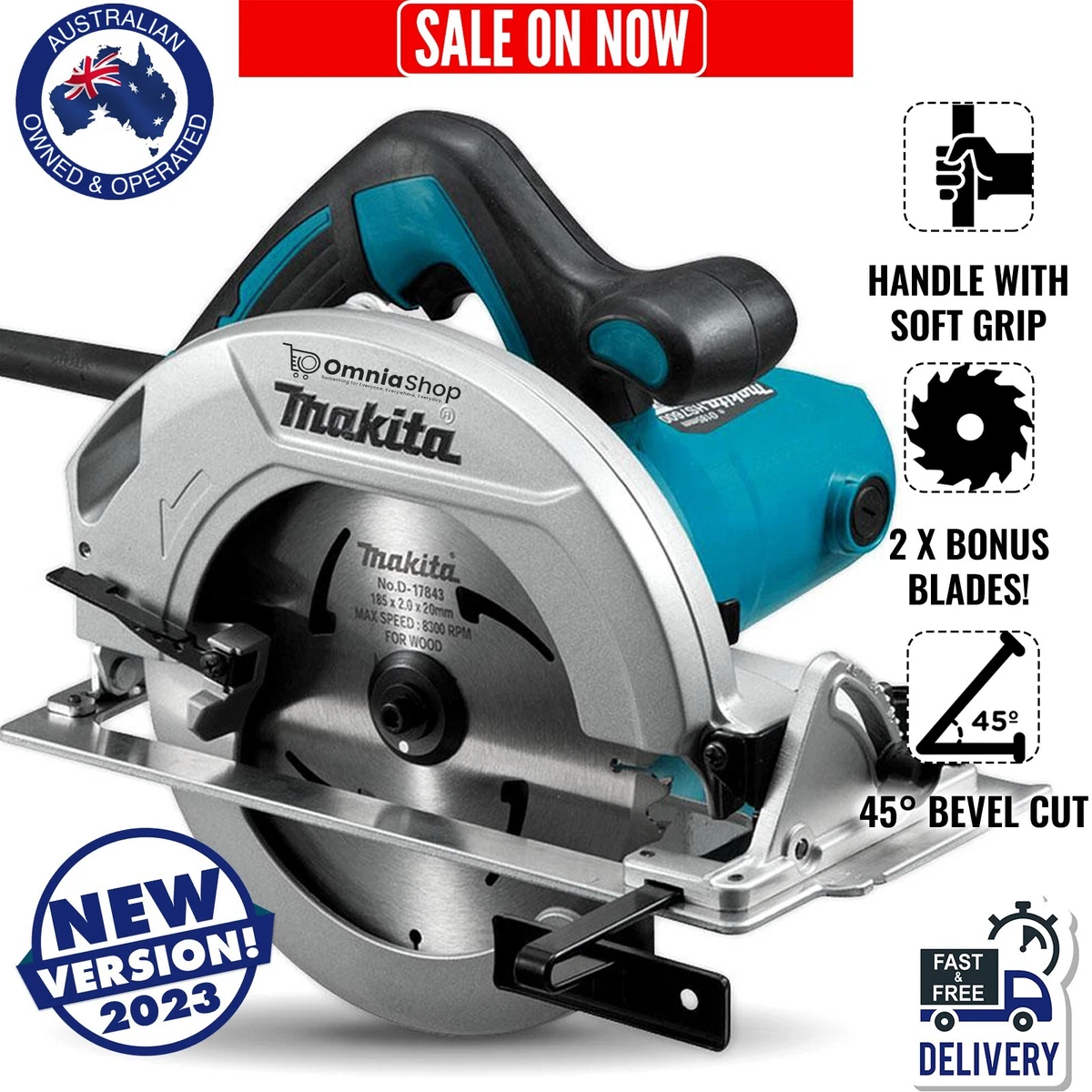 Makita Circular Saw 1200W Electric 185mm (71/4#034;) HS7600SP Aluminium  Base corded eBay