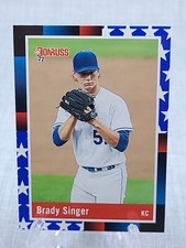 2022 Brady Singer Panini Donruss #232 Independence Day Variation SP 1988 Retro