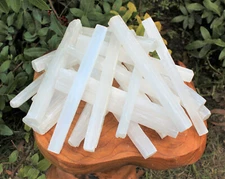 20 Selenite Sticks, LARGE 8" Bulk Lot Natural Selenite Crystal Wands, Reiki