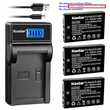 Kastar Battery LCD Charger for Sanyo DBL50 Sanyo Xacti VPC-WH1 Xacti VPC-HD1000