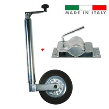 RUOTINO DI SOLLEVAMENTO SERVOTIMONE PER RIMORCHIO CARRELLO APPENDICE TUBO 60 MM